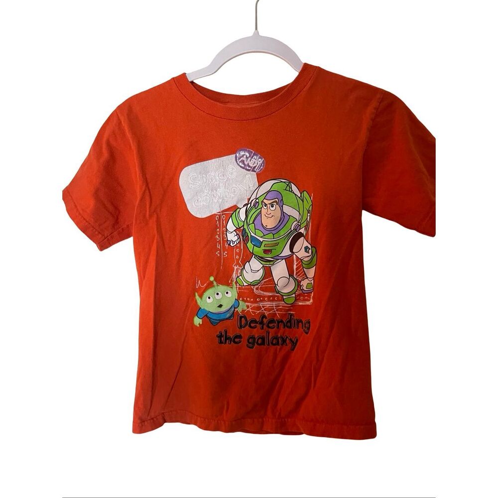 Toy Story Kids Red Buzz Lightyear "Defending the Galaxy" Graphic T-Shirt Size 10